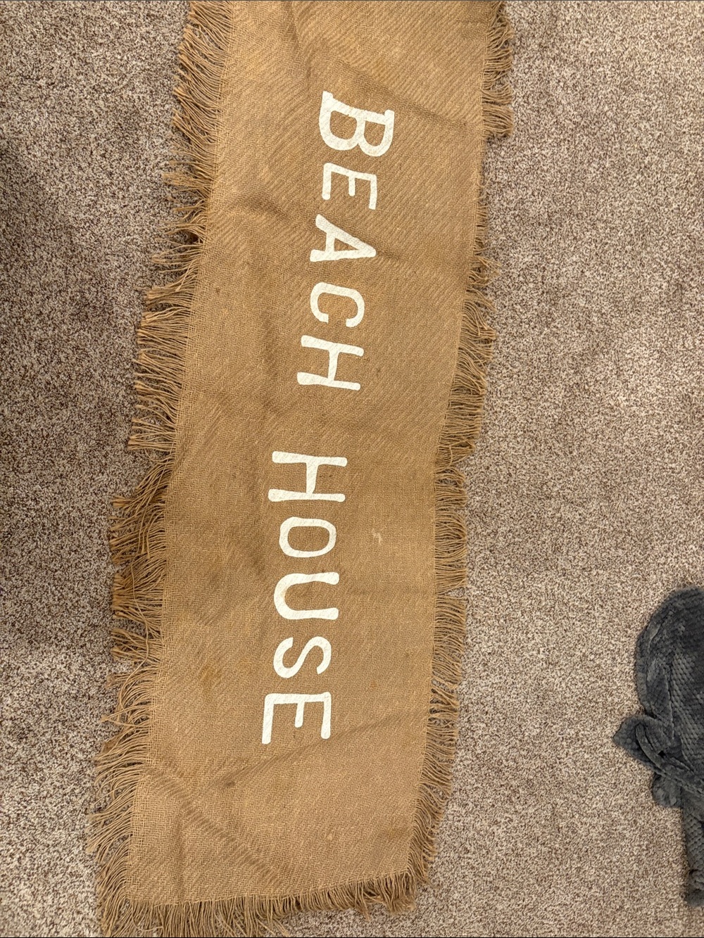 Mud Pie Beach House Fringe Runner - Tan